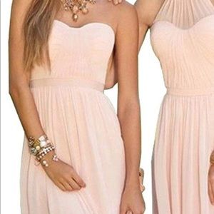 Blush bridesmaid dress